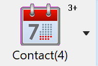 Toolbar Contacts Icon With Contact Notification Showing