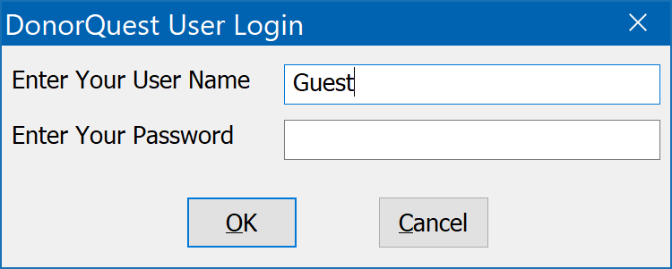 DonorQuest User Login