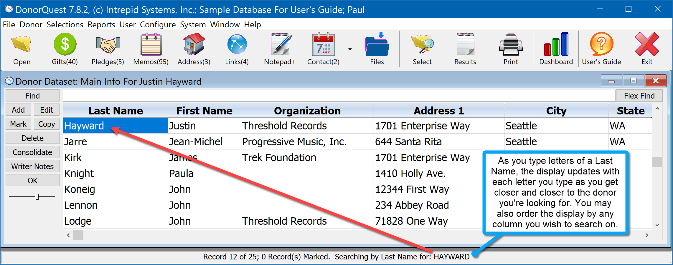 Incremental Searching Example