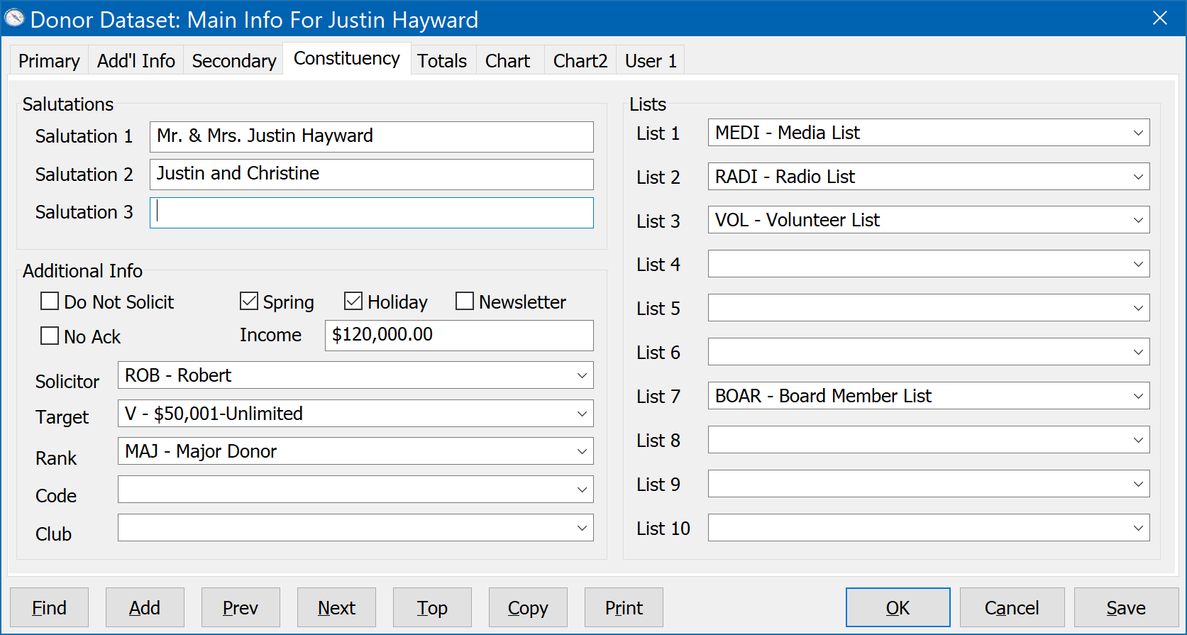 Main Info Form - Constituency tab For List Compaction (Part 1)