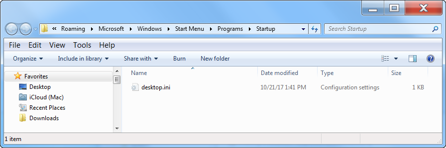 Startup Folder