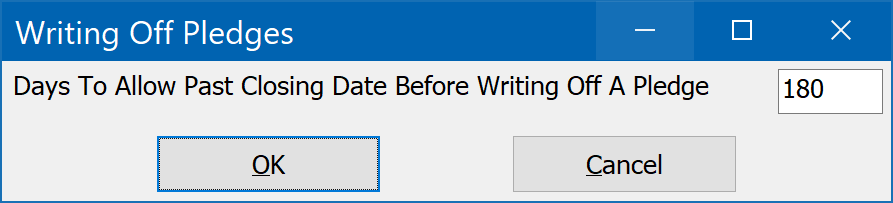 Writing Off Pledges